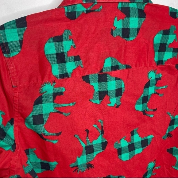 North Pole Moose Christmas button down shirt size XL - Picture 8 of 8